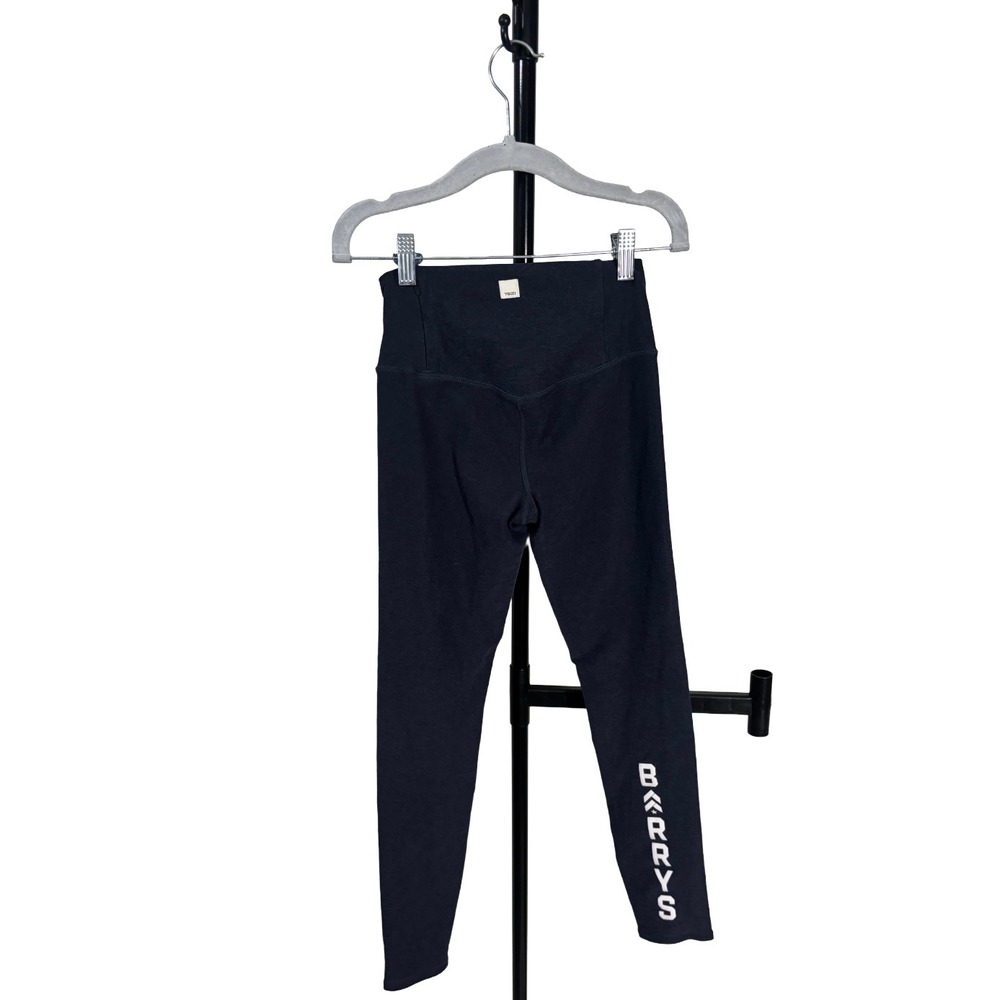 Vuori Barrys Leggings Navy Blue Logo Athletic Yoga Pants Womens Size XS Stretch